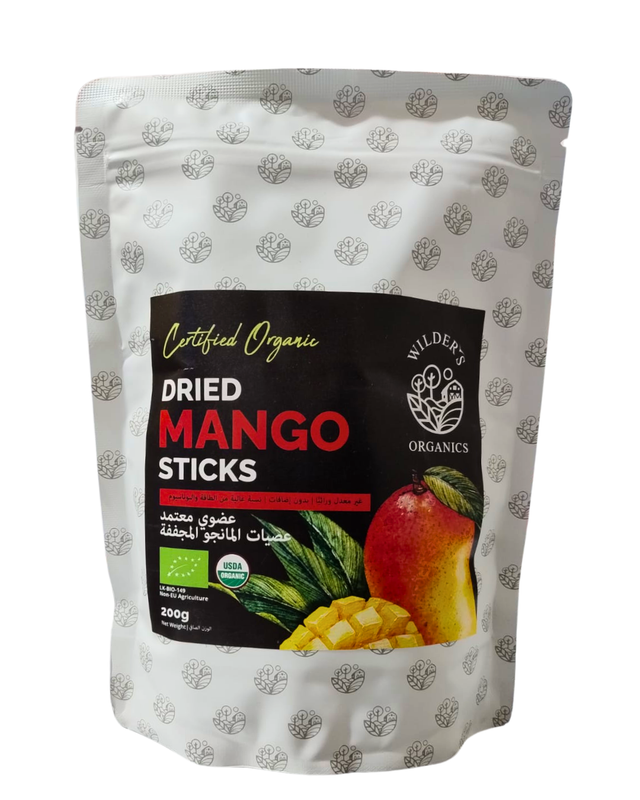 Organic Dried Mango Sticks 200 g