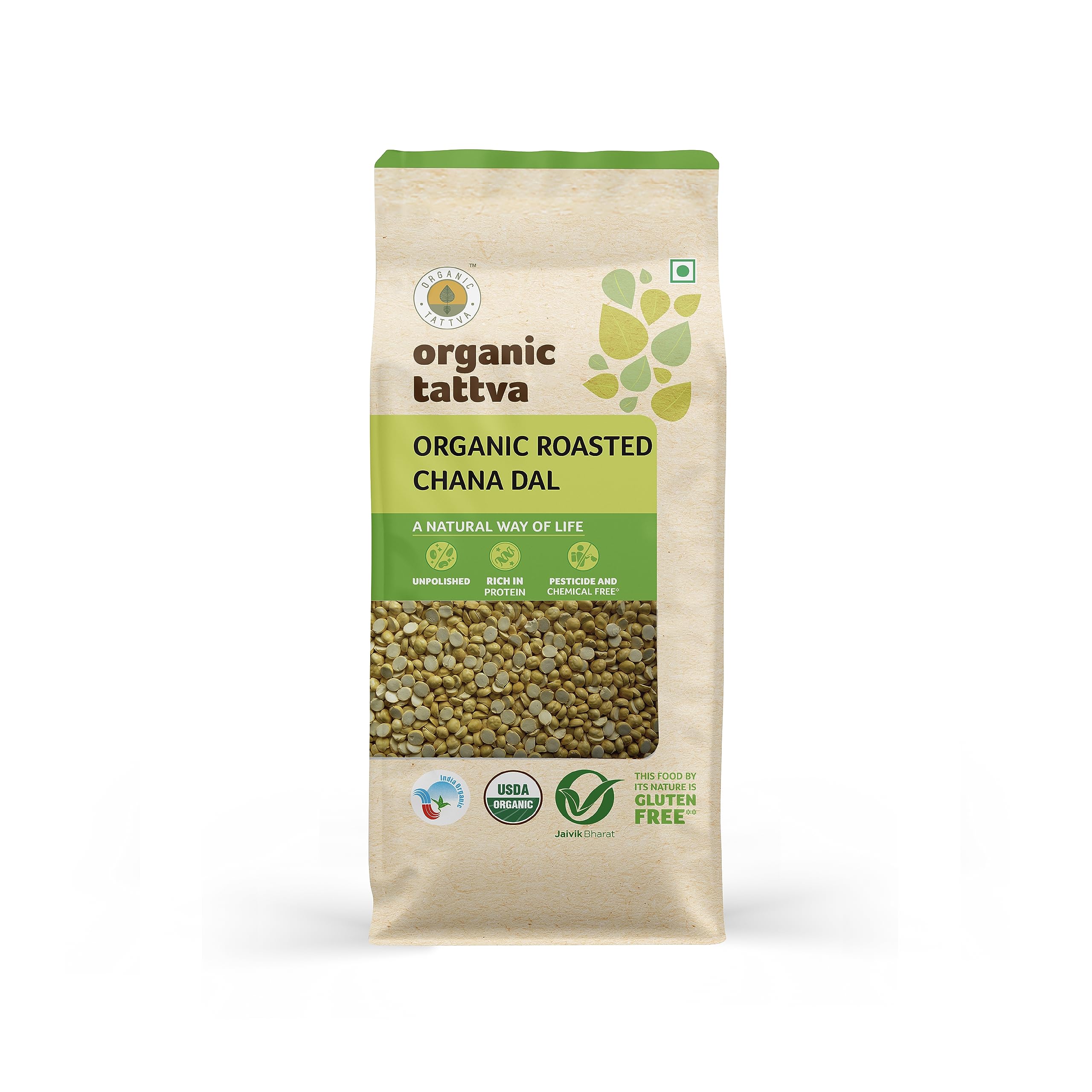 Organic Roasted Chana Dal 500 g