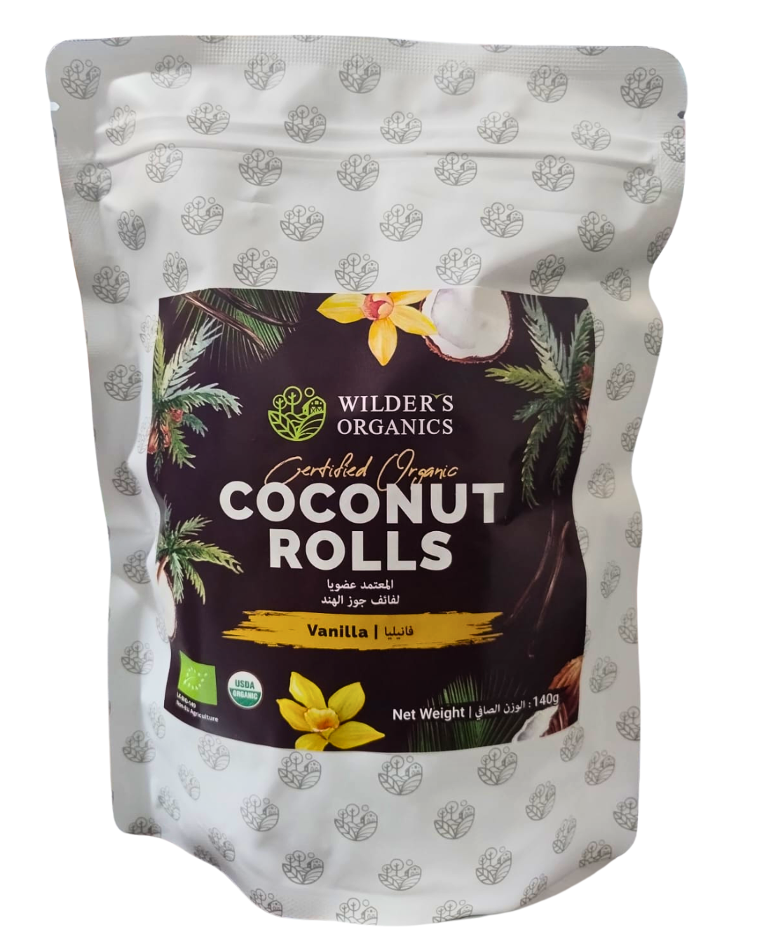 Organic Coconut Rolls Vanilla 140 g