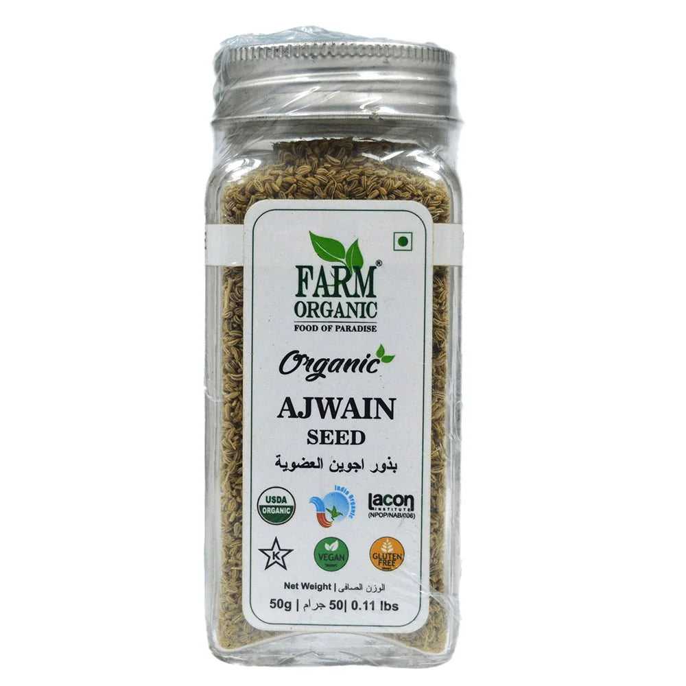 Organic Ajwain Seed Bishop's Weed Gluten Free- 50g