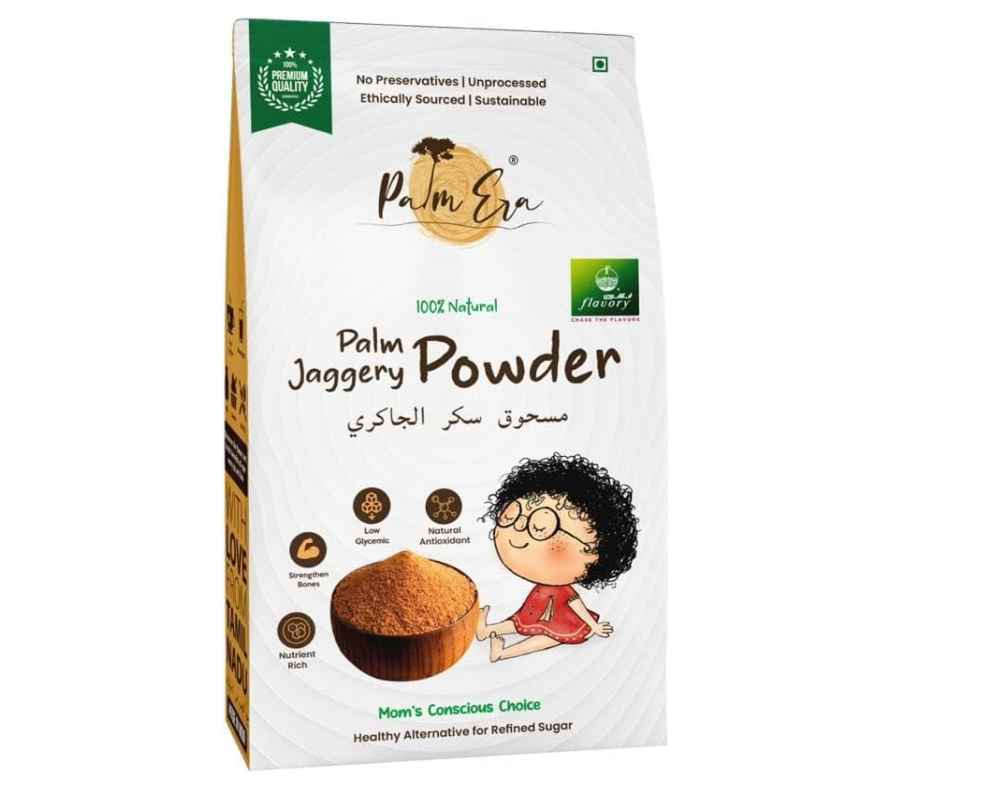 Flavory Palm Jaggery (Karupatti) Powder, 100% Pure & Natural Sweetener, 500g