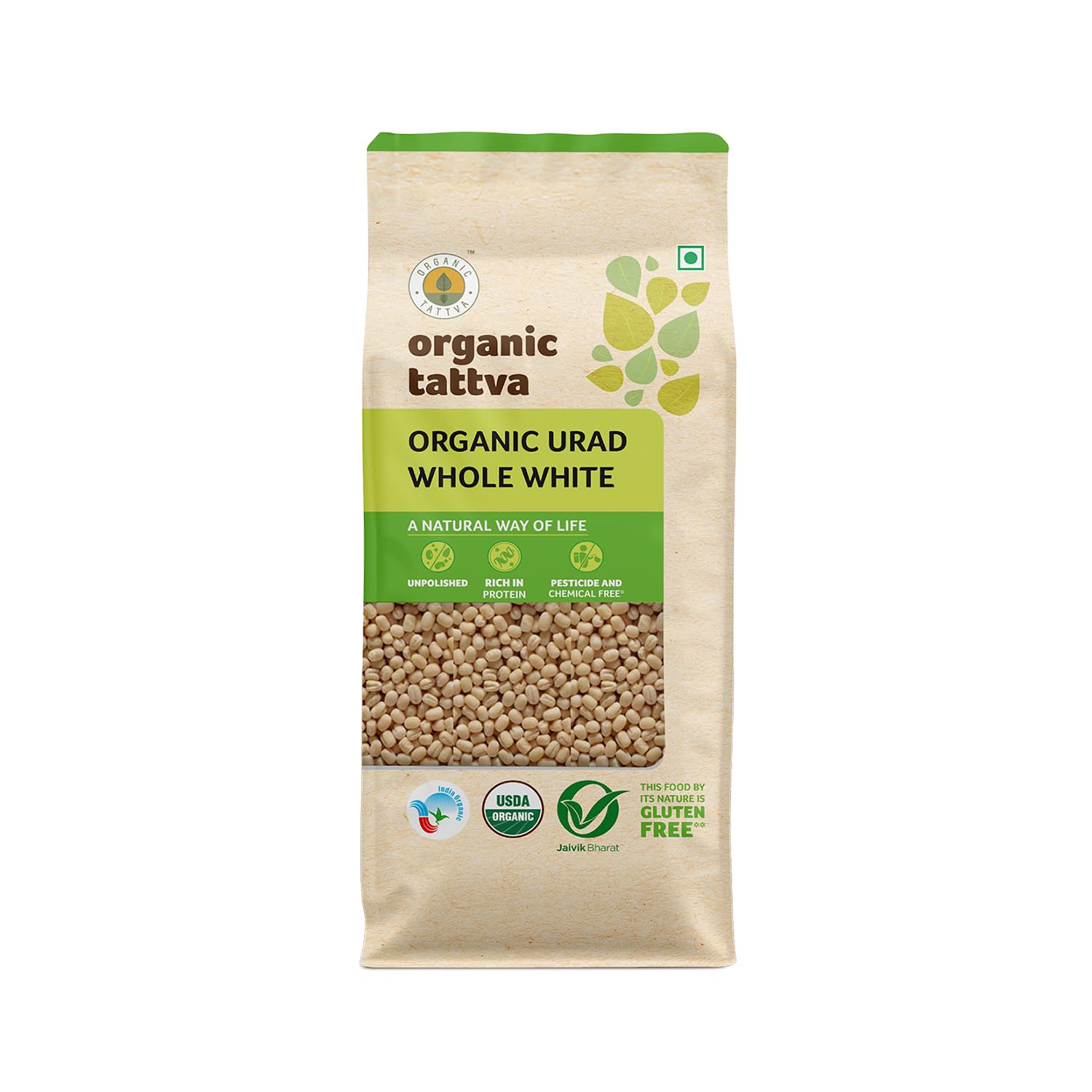 Organic Urad Dal Whole White 1 kg