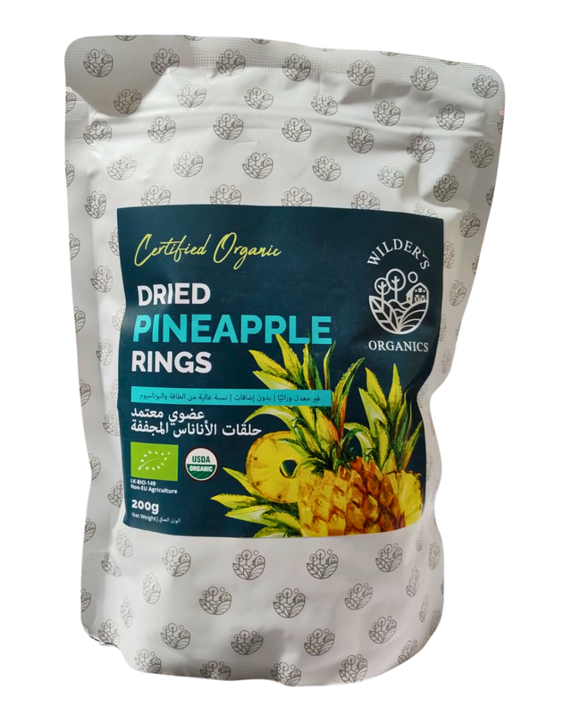 Organic Dried Pineapple Rings 200 g