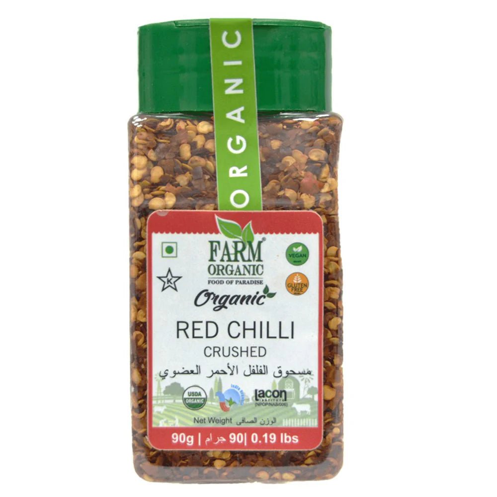 Organic Red Chilli Crushed Flakes Gluten Free 90 g